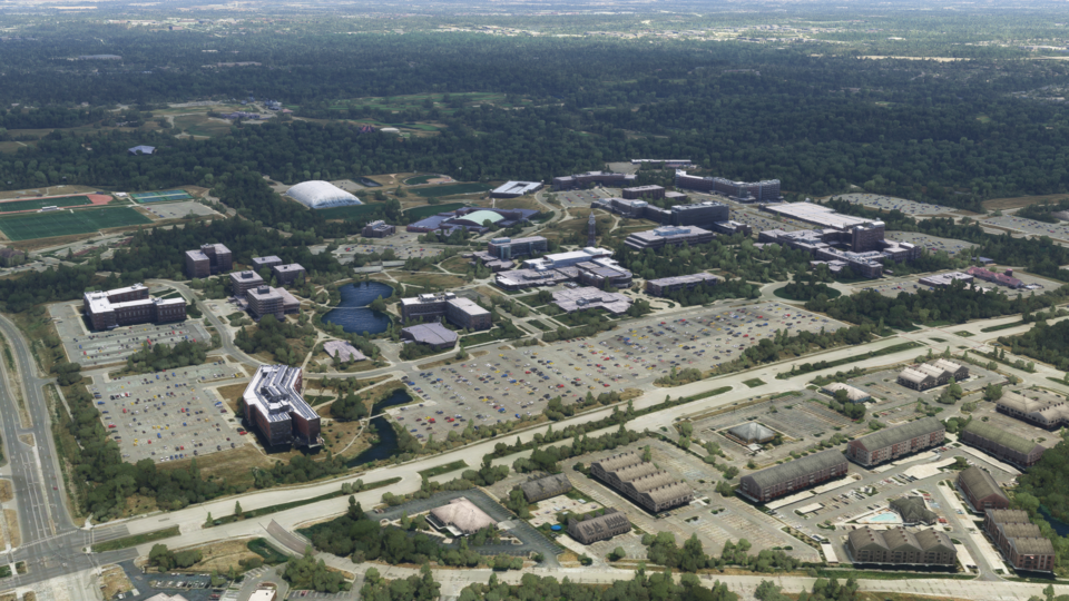 Oakland University - Rochester, MI for MSFS & MSFS 2024 by DfflyerDirect