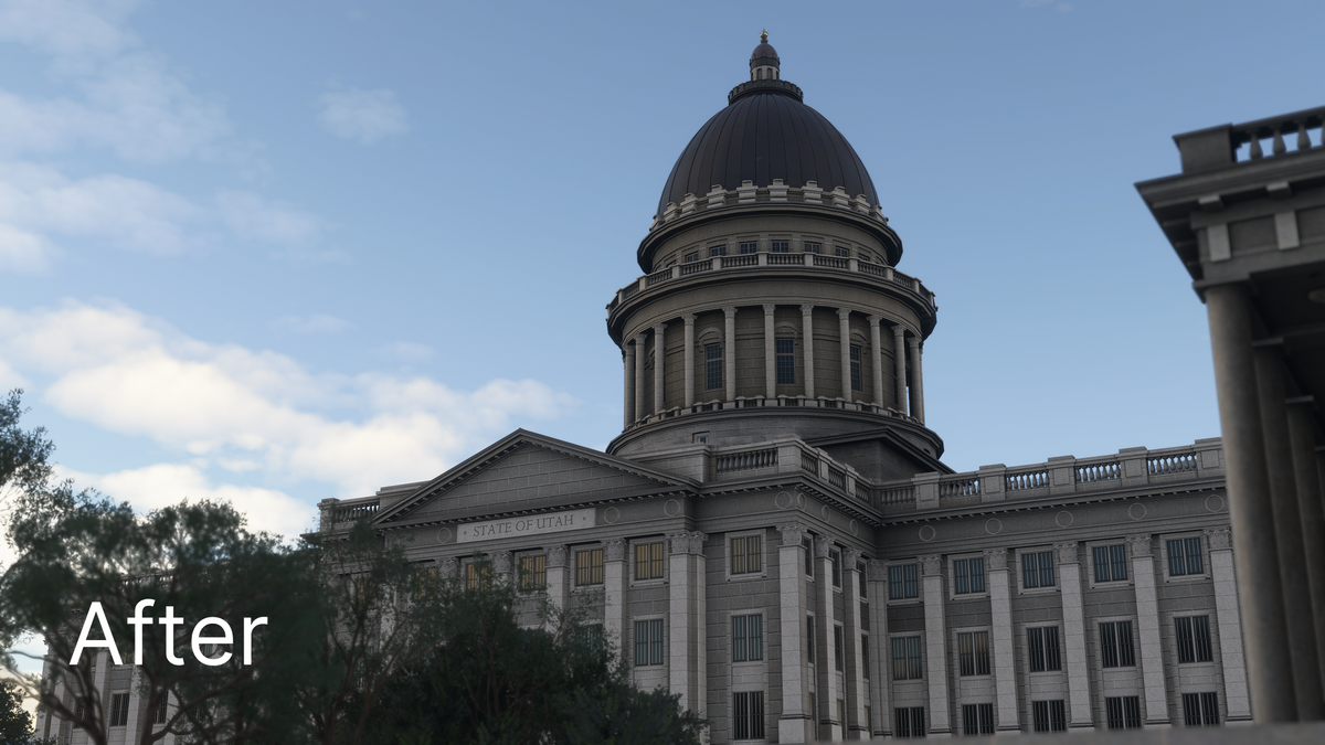 Dfflyer Direct scenery: Utah State Capitol dome and facade